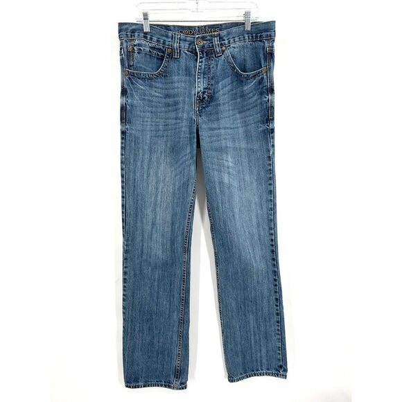 CODY JAMES Men's Straight Leg Embroidered Pocket Denim Blue Jeans Size 33 x 36 - Picture 1 of 8